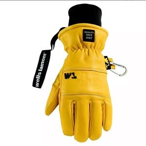Wells Lamont Yellow Leather Men's Gloves
